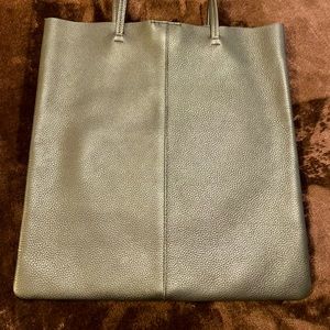 Banana Republic Black Leather Effortless Tote Bag; great condition